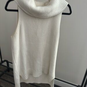 Michael Kors Cream Sleeveless Cowl Neck Sweater